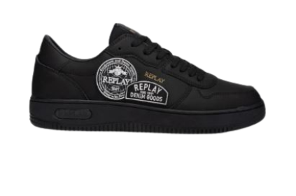 Replay Epic M Badges Lace-Up Sneakers Black