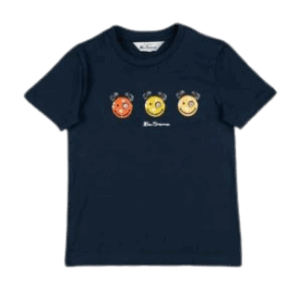 Ben Sherman Kids Happy Bears Tee - Navy