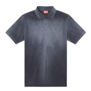 Diesel Jersey polo shirt with logo embroidery Charcoal
