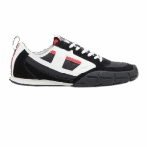 Diesel S-Pagodha-Sneakers in leather, suede and ripstop Black/Red/White
