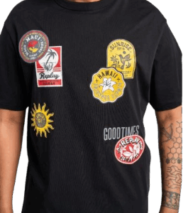 Replay T-Shirt With Patch-Effect Print Black