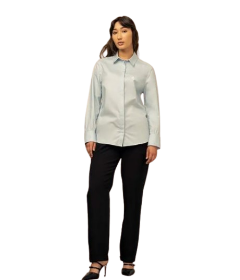 Polo Women's Giselle Long Sleeve Shirt Light Blue - Image 3