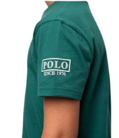 Polo Boys Gary Printed Short Sleeve T-shirt Forest Green - Image 2