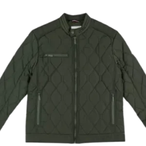 Ben Sherman Quilted Bomber Jacket Olive