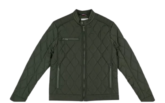 Ben Sherman Quilted Bomber Jacket Olive