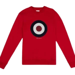Ben Sherman Target EMB Crew Fleece Red