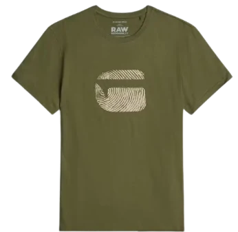 G-Star Raw Finger Print Burger T-Shirt Shadow Olive